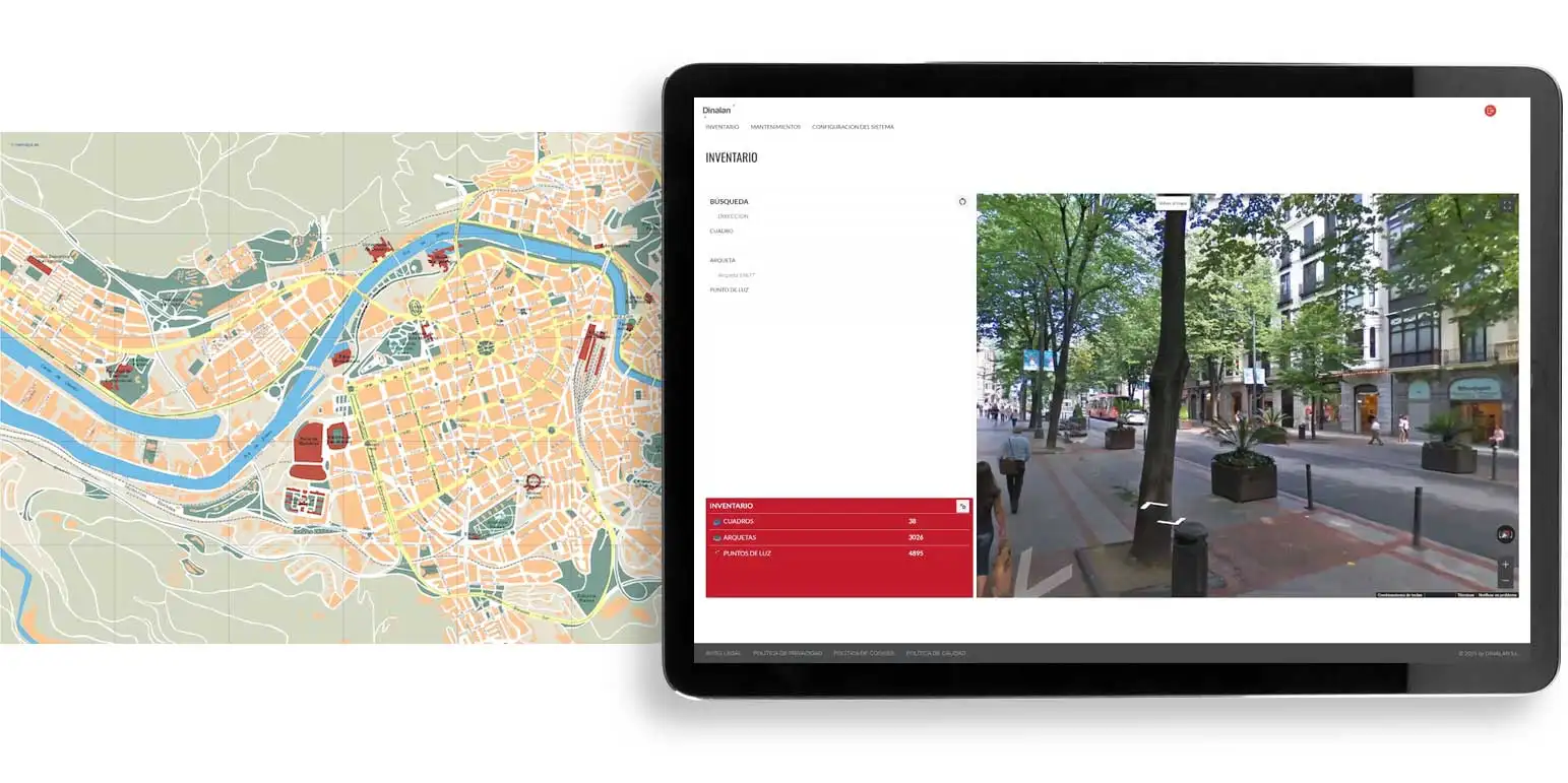 App Civitra sobre mapa de Bilbao
